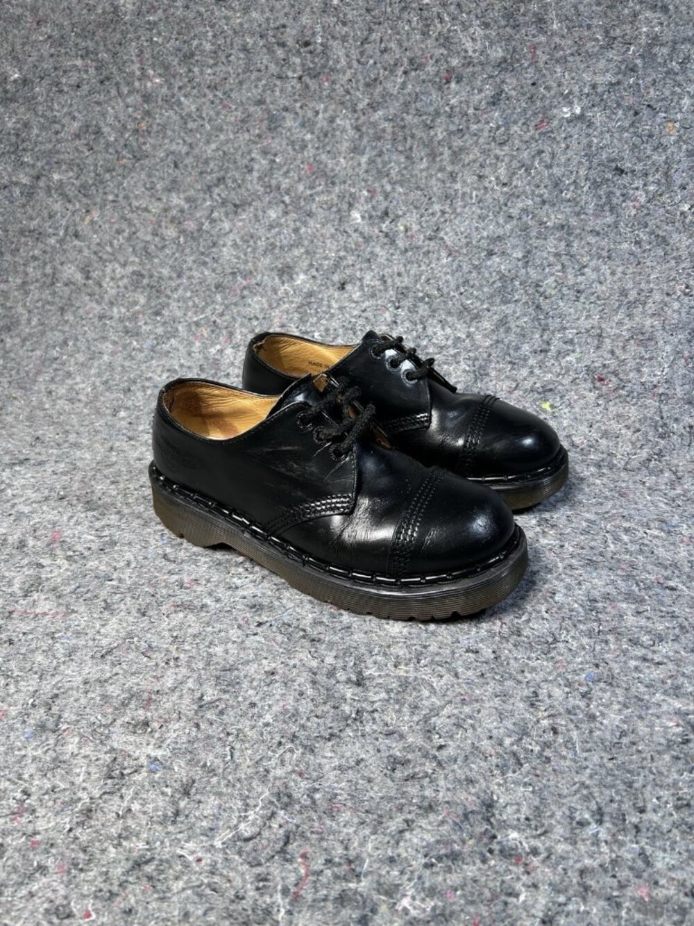 Vintage Dr. Martens 1461 Made in England Black Leather 3-Eye Oxford US 8/ UK 6